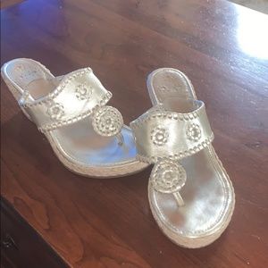 Gold Jack Rogers Shelby wedges (Size 9)